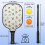Σετ Κουπιών Pickleball από Φύλλα Fiberglass με Λουλούδια, 2 Κουπιά + 2 4