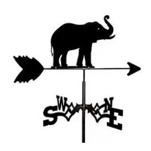 Windwijzer Olifant Ornament Retro Metaal 1 Set