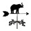 Windwijzer Olifant Ornament Retro Metaal 1 Set 1