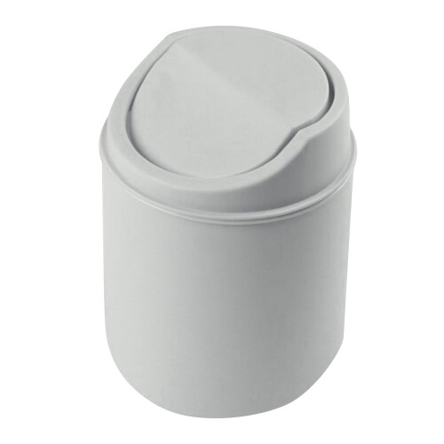 Mini desktop trash can with lid plastic 1 piece
