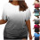 VERUGU Μπλούζες Plus Size για γυναίκες Καλοκαιρινά Μοντέρνα Πουκάμισα με Πλισέ Χρώμα σε 2