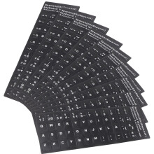 Étiquettes autocollantes pour clavier - 10 feuilles