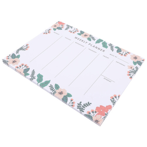 Blocco note settimanale dal design semplice (70 fogli)
