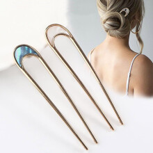 Horquillas metálicas vintage en forma de U para moños y recogidos: elegante accesorio de peinado para mujeres y niñas.