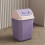 Square Trash Can with Lid Office Bathroom Waste Bin Plastic Garbage Bin Odor Control Small Space Desk Side Bin 6