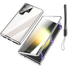 Μαγνητική θήκη από σκληρυμένο γυαλί για Samsung Galaxy S25/S24/S23/S22/S21 – Αντικραδασμική
