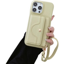Vogueskin pung-etui: Premium læder, kortholder og skjult spejl, 3-i-1 kompatibel med iPhone 17Pro