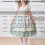 Mädchen Cottagecore Blumenkleid-Set Grün Größe 7 3
