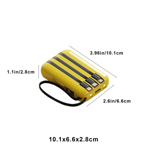 Bateria externa de 10000mAh com visor digital e carregamento rápido PD/QC. 2