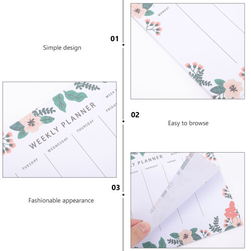 Blocco note settimanale dal design semplice (70 fogli) 2