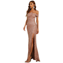 Vestido de lantejoulas feminino, vestido de noite, vestido de alça, vestido de festa brilhante, vestido longo envelope feminino, vestido formal.