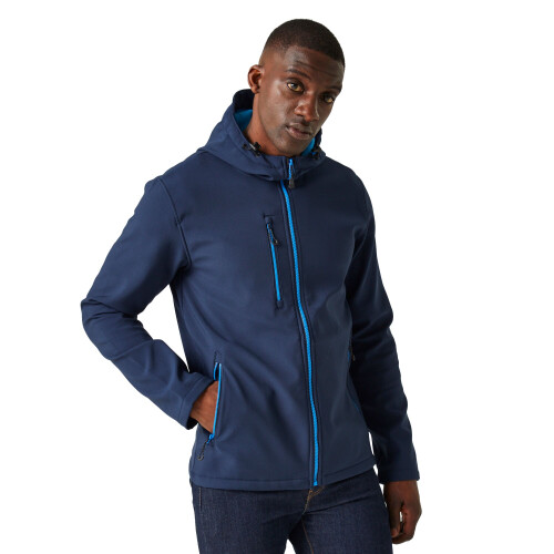 (S, Navy/French Blue) Regatta Professional Mens 2 Layer Soft Shell Jacket 1