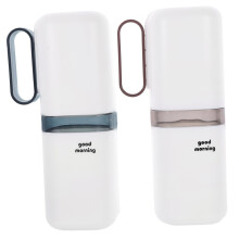 Travel Toothbrush Case Set 2pcs, Compact 2 in 1 Toothbrush and Toothpaste Holder for Travel and Home
