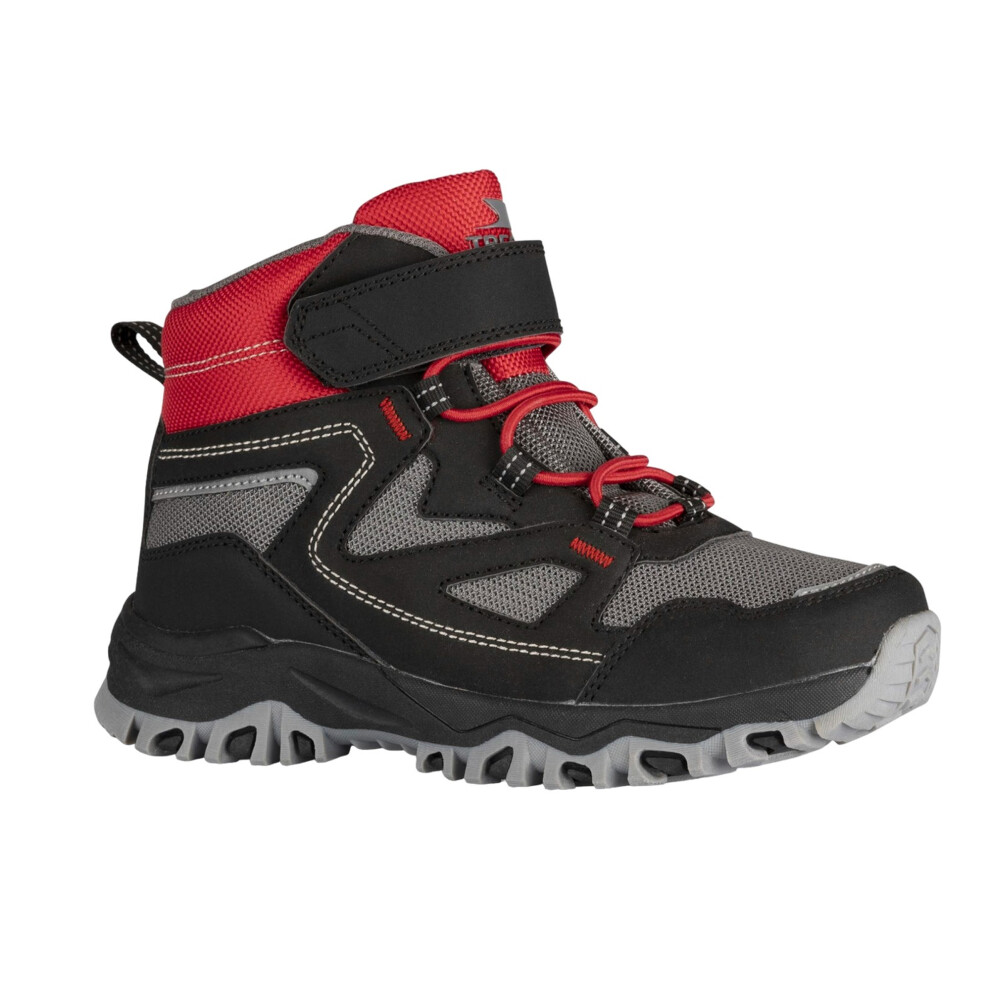 Trespass (3 Uk, Black/Red) Childrens/Kids Adair Walking Boots