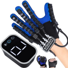 Hand Rehabilitation Glove with HD LED Screen, Adjustable Finger Training for Stroke Therapy