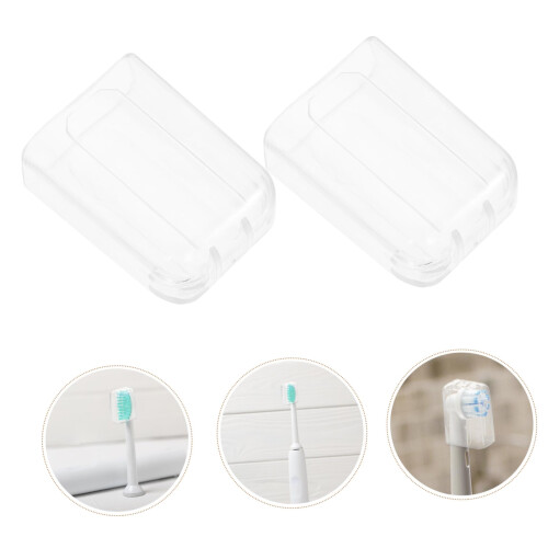 100pcs Transparent Electric Toothbrush Head Covers Dustproof TravelFriendly Protector 2