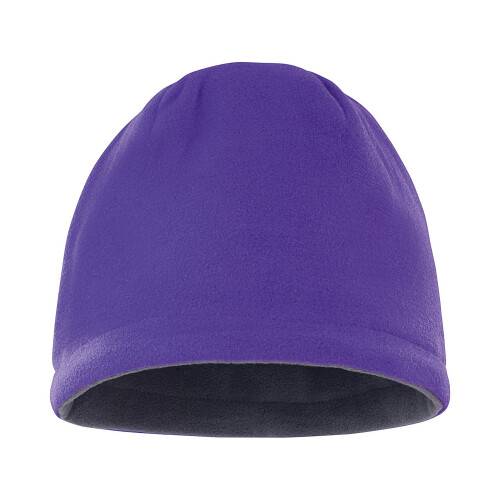 Result (One Size, Purple/Charcoal) Result Fleece Reversible Hat