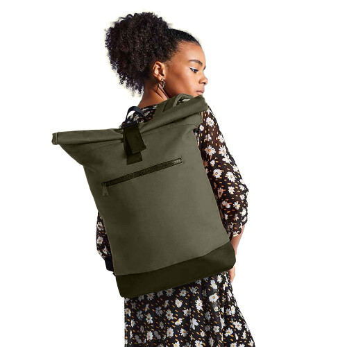 BagBase (One Size, Military Green) Bagbase Roll Top Backpack 2