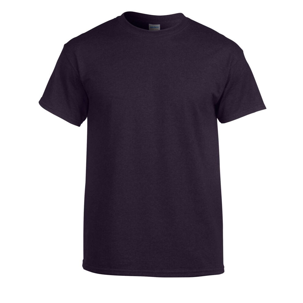 Gildan (M, Berry) Unisex Adult Heavy Cotton T-Shirt Black