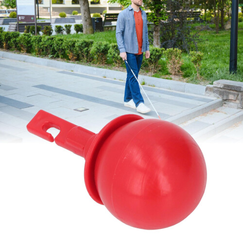 Blind Cane Tip with Smooth Rolling Ball Hook,  Visibility Red, Easy Tool Replacement 2