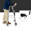 Upright Rollator Walker for Seniors with Comfortable Armrests, Adjustable Height 4 Wheel Design 4