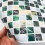5-Piece PVC Plaid Wall Tile Stickers 5