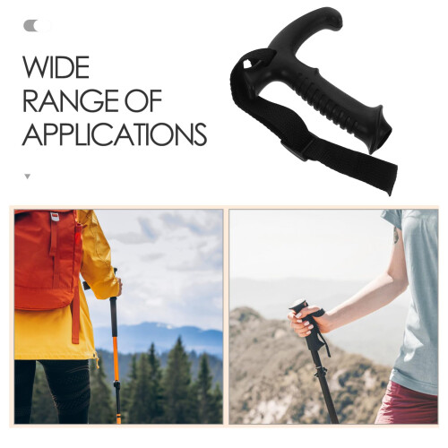 Ergonomic Trekking Pole Handle with Adjustable Wrist Strap Walking Stick Grip Replacement 2
