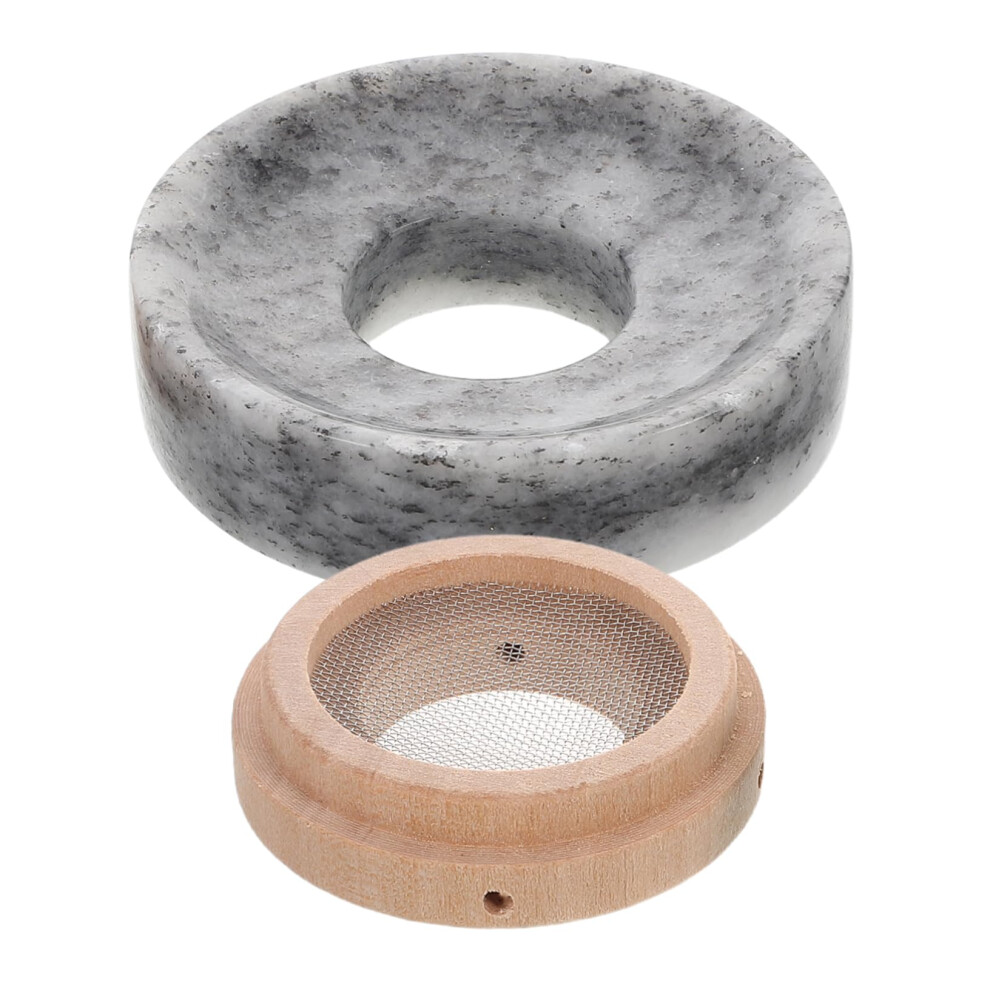 Moxibustion Jade Ring with Abdominal Heat Therapy Pad for Natural Pain Relief and Home Use