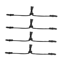 Adjustable Mask Lanyards and Black Mask Extenders for Ear Comfort and Facial Mark Prevention, 4pcs