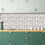 5-Piece PVC Plaid Wall Tile Stickers 8