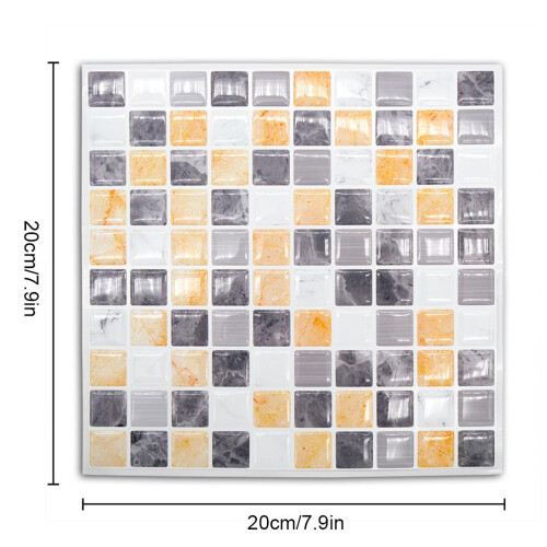 5-Piece PVC Plaid Wall Tile Stickers 1