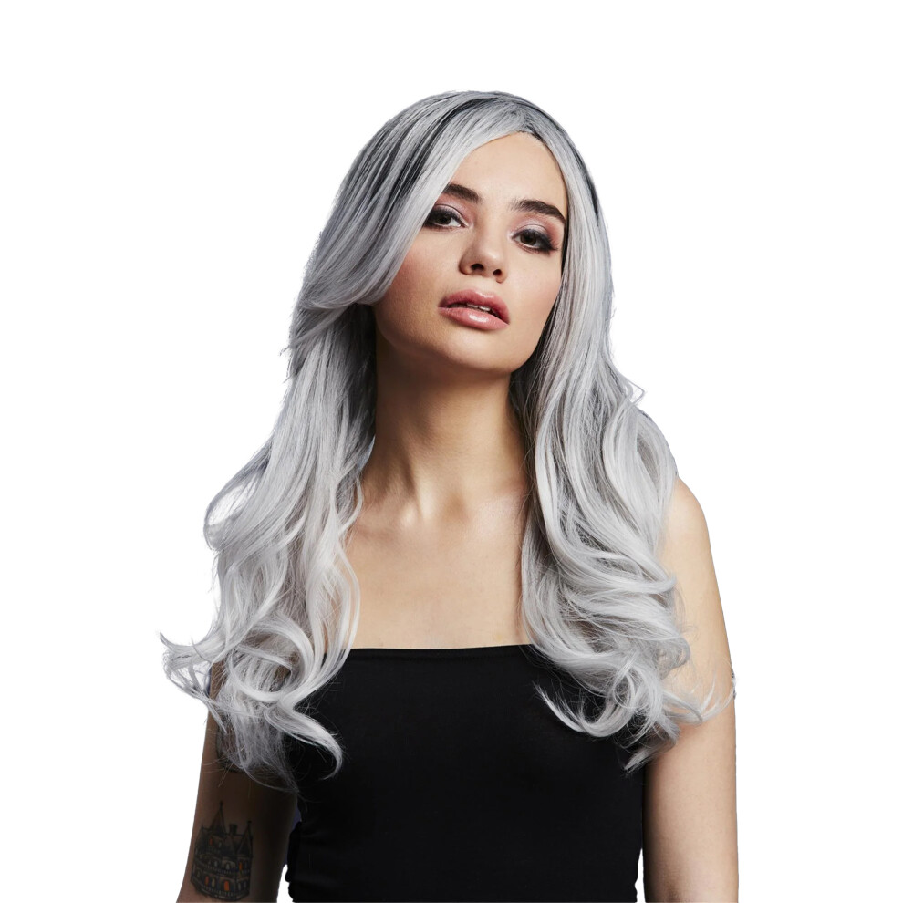 Fever Unisex Silver (One Size, /White) Womens/Ladies Khloe Wig