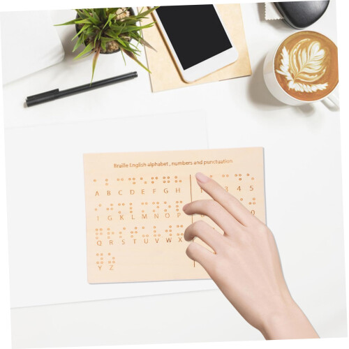 Braille Learning Board with Letters and Numbers, EasyClean Teaching Aid for Blind Education 2