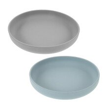 2pcs Silicone Suction Plate with Stable NonSlip Base for Seniors, Unbreakable and Easy to Clean