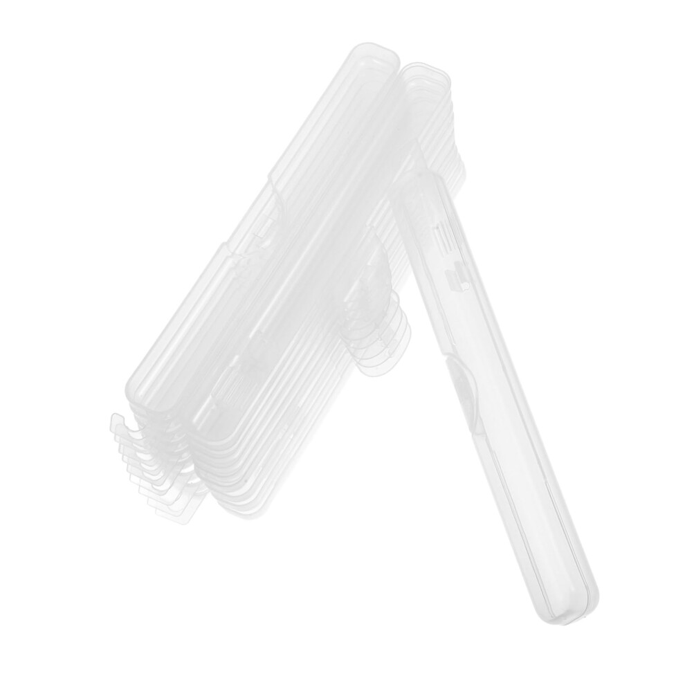 Travel Toothbrush Case Set of 10 Compact Holders for Secure Storage on Trips and Camping