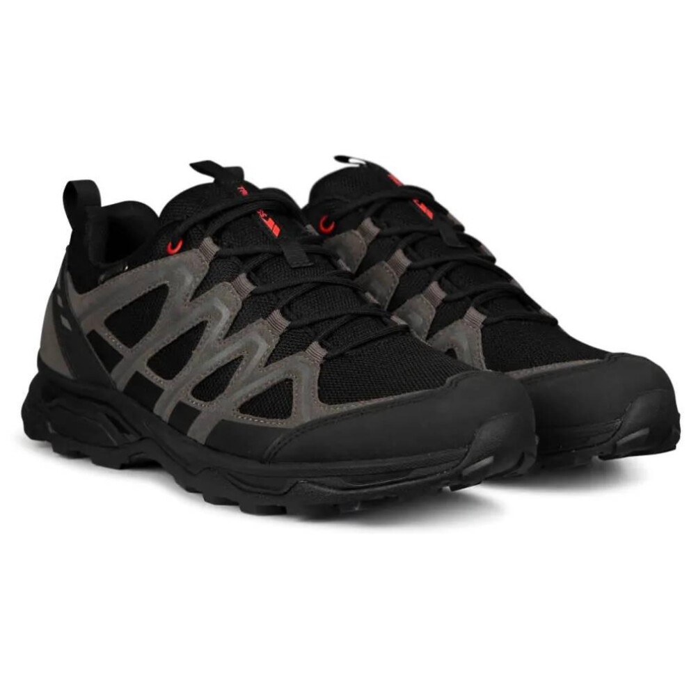 Trespass Men's Black/Grey Carraig Suede Walking Shoes - 7.5 Uk - 30% Polyurathane/20% Rubber/20% Textile/10% Suede/10% Phylon/10% Md - Image 2