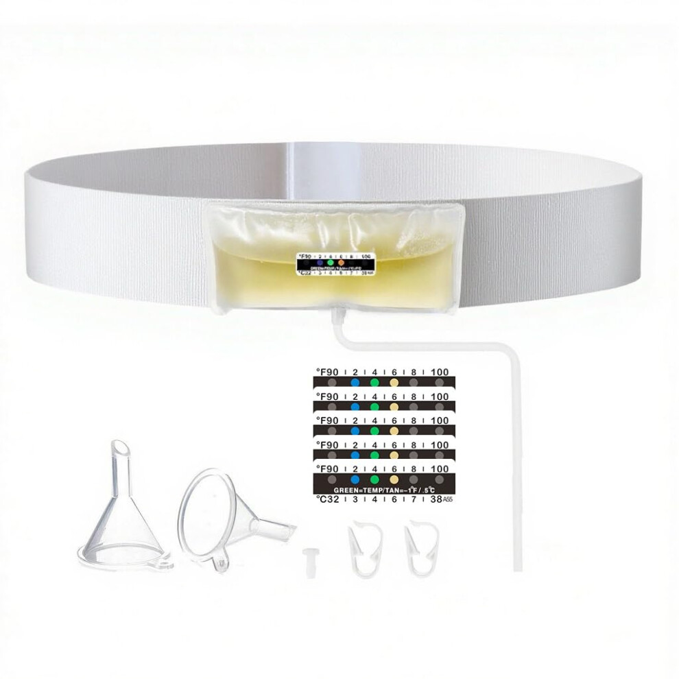 Discreet Urine Test Belt Kit with Temperature Control, LeakâResistant Bag and Adjustable Fit