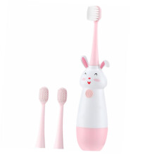 Kids Electric Toothbrush with Cartoon Handle, Sonic Vibration Cleaning, USB Rechargeable for Travel