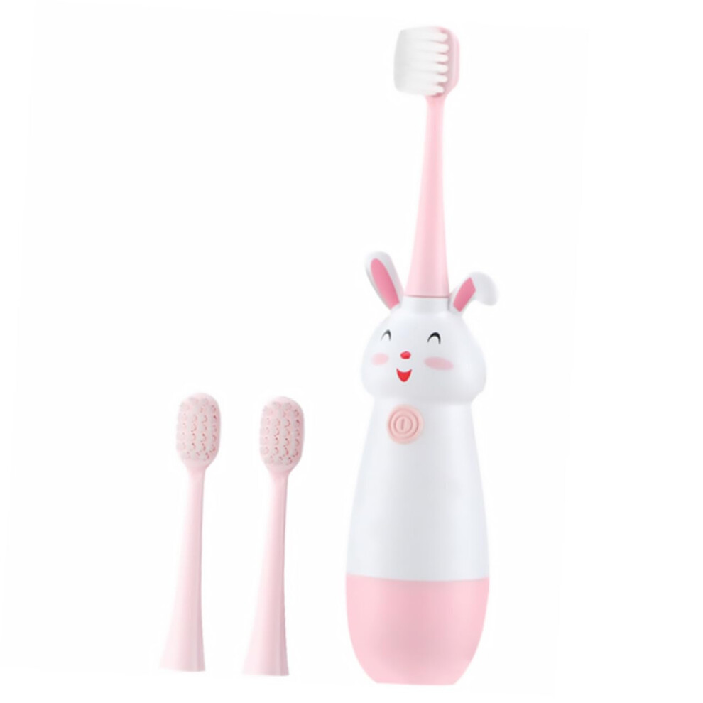Kids Electric Toothbrush with Cartoon Handle, Sonic Vibration Cleaning, USB Rechargeable for Travel
