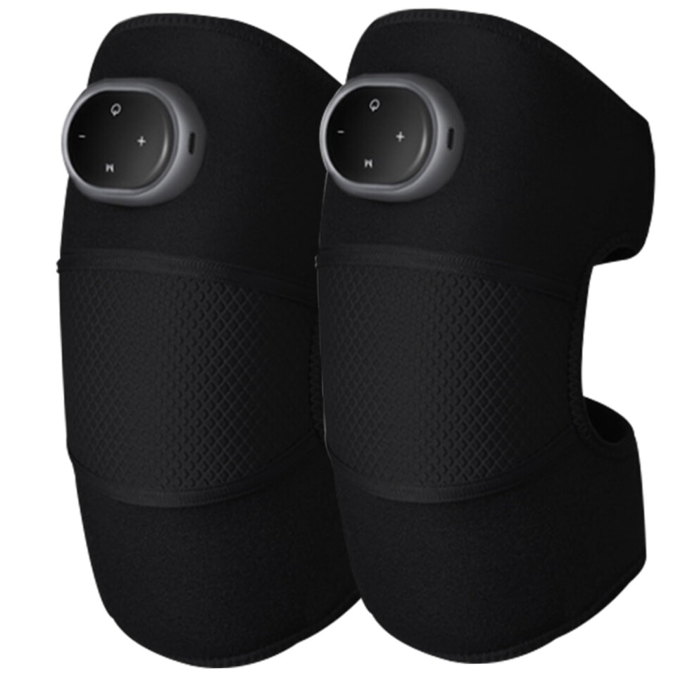 Rechargeable Heated Knee Massager with Heat Therapy and Electric Pulse for Pain Relief 2pcs