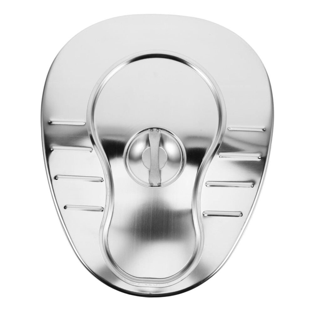 Bedpan for Elderly Women with Odor Control Lid, Durable Metal Design for Nursing Homes and Commodes