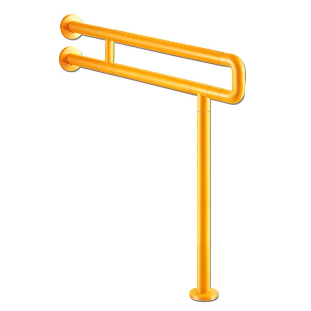 Yellow Bathroom Grab Bar Ushaped Slipresistant Wall Mounted Handrail 60Cm 200Kg Load Capacity