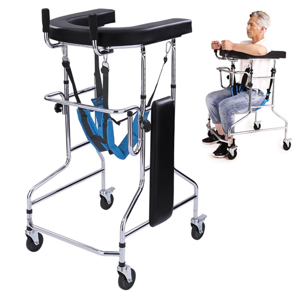 Standing Walker for Seniors Adjustable Height AntiRollover Design 220lbs Capacity for Men