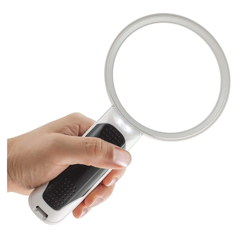 Light Magnifying Glass With Led Handheld Magnifier Set 2X 3.5X 10X For Reading, Seniors, Crafts