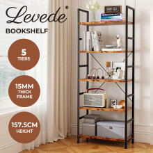 Levede 5-Tier Industrial Ladder Bookshelf