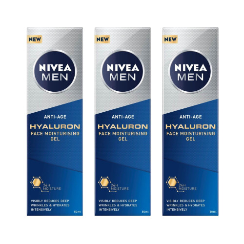 NIVEA Nivea Men Face Gel Hylaron 50mL x3