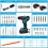 Traderight 96pc 21V Brushless Drill Driver Set 10