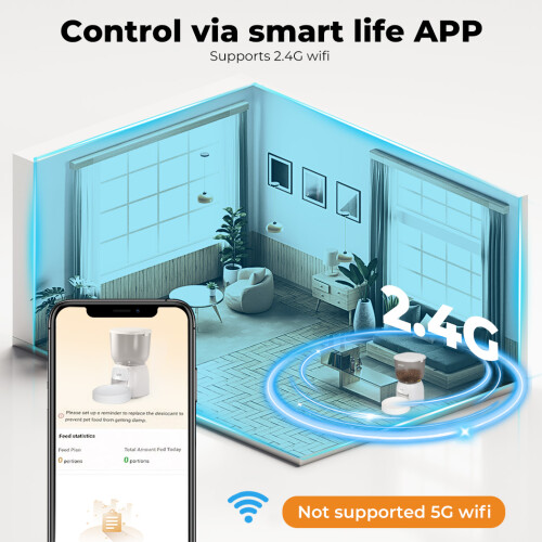 Skylos 4L Automatic Pet Feeder Wifi Auto Smart 2