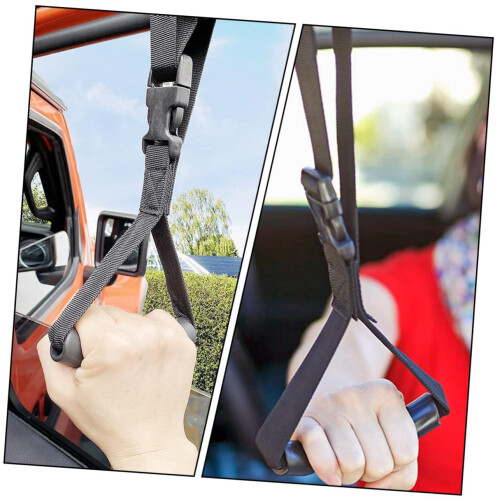 2pcs Vehicle Support Handle for Elderly, NonSlip Car Assist Grip with Easy Strap Installation for Safe Entry and Exit 2