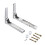 Wall Mounted Microwave Shelf 304 Stainless Steel Adjustable Width Rustproof Kitchen Appliance Rack Silver 1